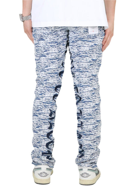 ROX Men's premium jacquard pattern slim fit denim pant