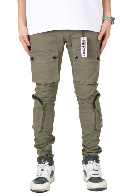 Verde Men's premium twill cargo pant with multi functional pockets