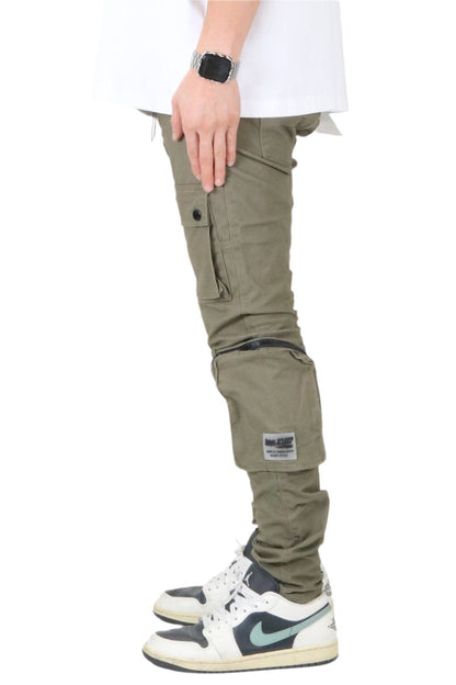 Verde Men's premium twill cargo pant with multi functional pockets