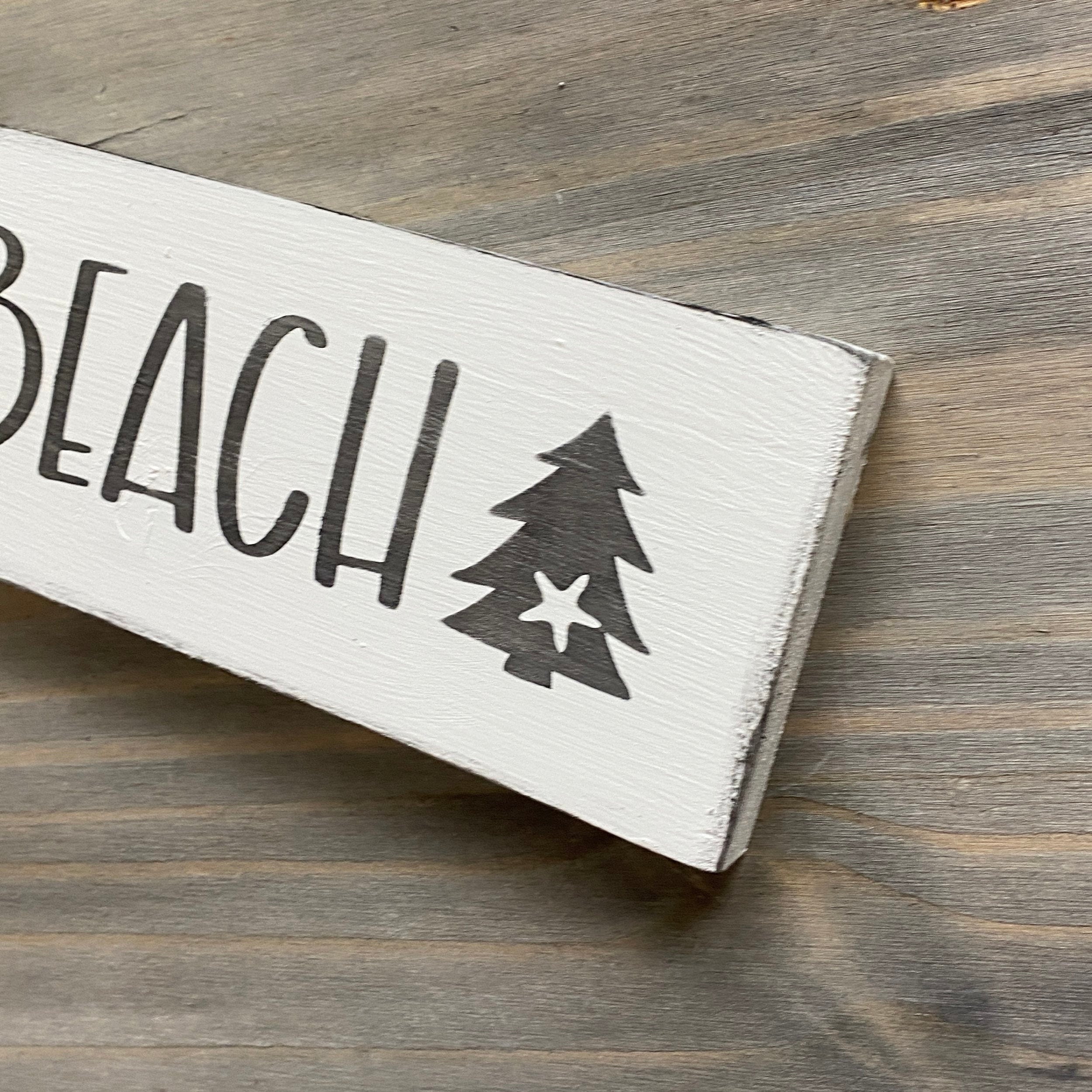 Beach Christmas Tree Sign