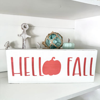 Hello Fall Pumpkin Sign