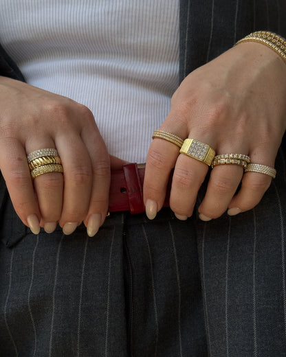 The Pave Square Signet Ring