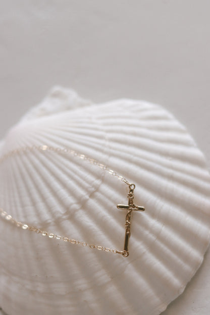 St. Joseph Lily Cross Bracelet