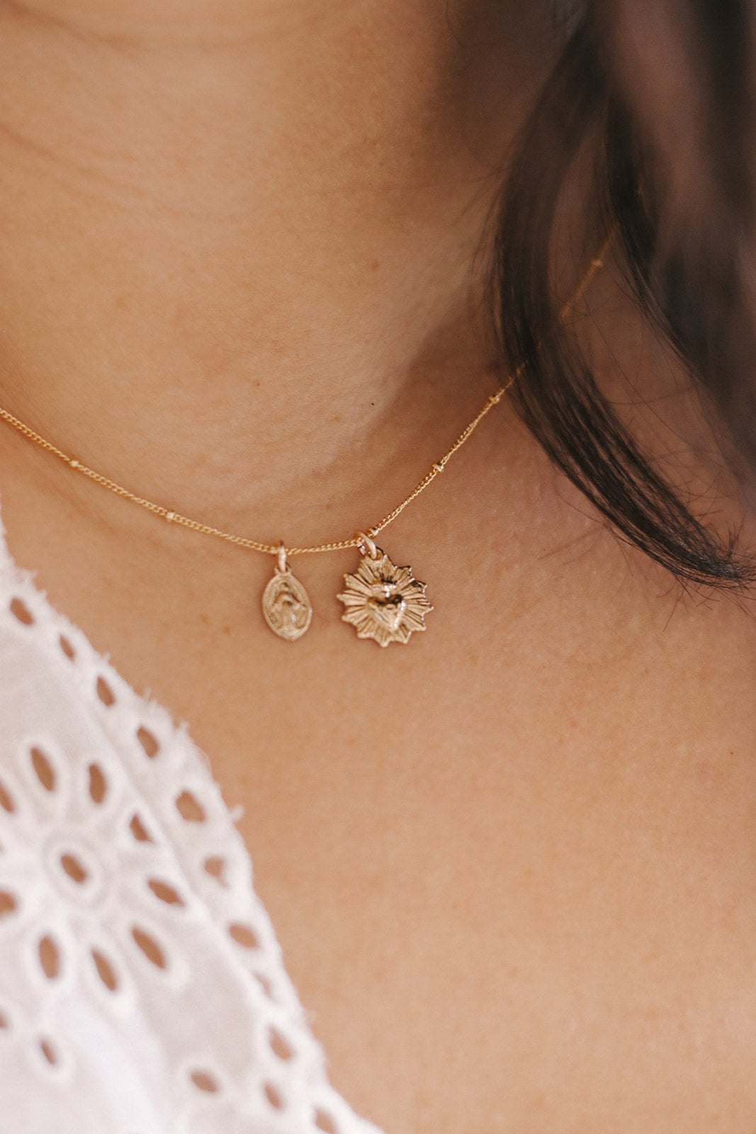 The Little Sacred Heart® and Miraculous Medal Necklace