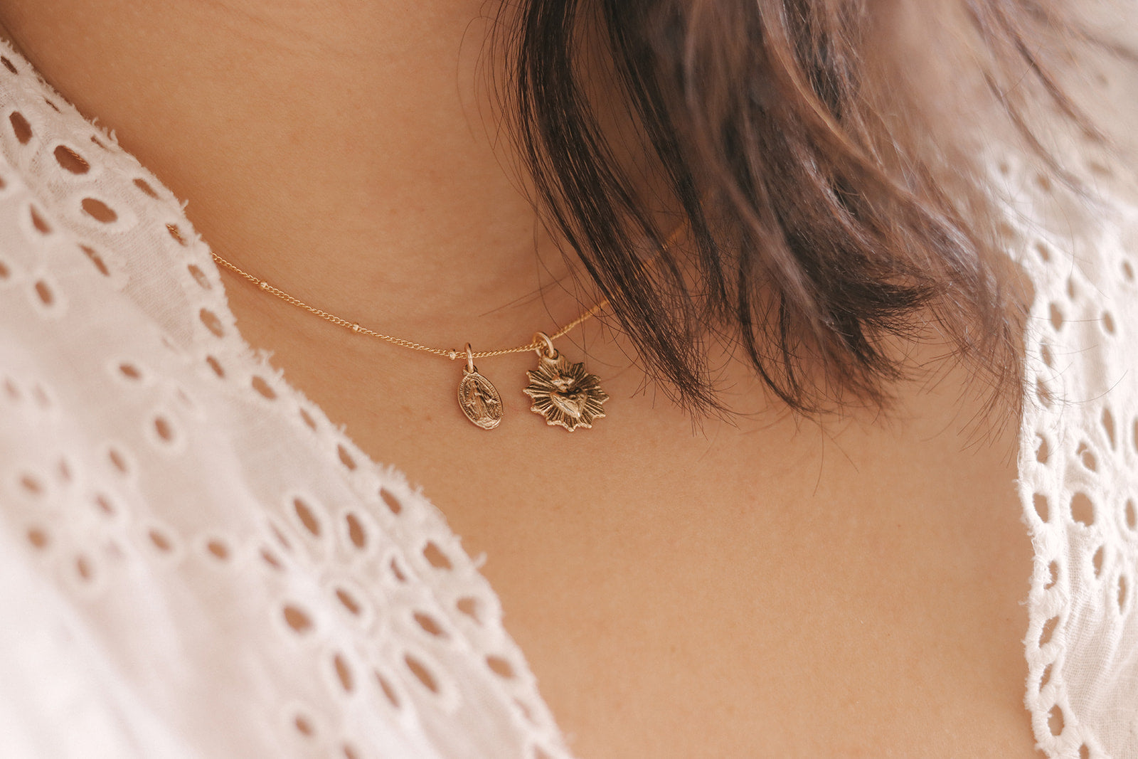 The Little Sacred Heart® and Miraculous Medal Necklace