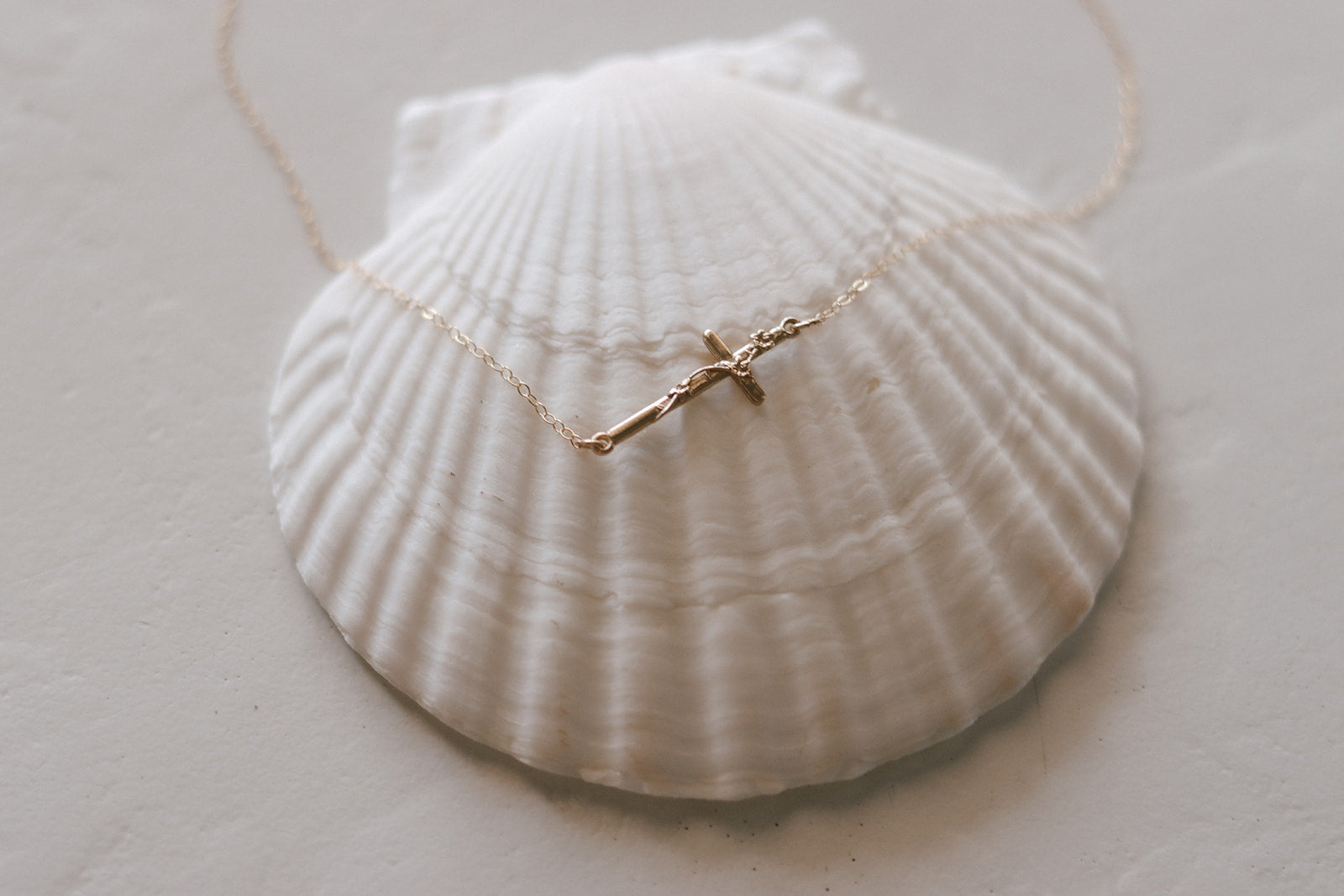 St. Joseph Lily Cross Necklace