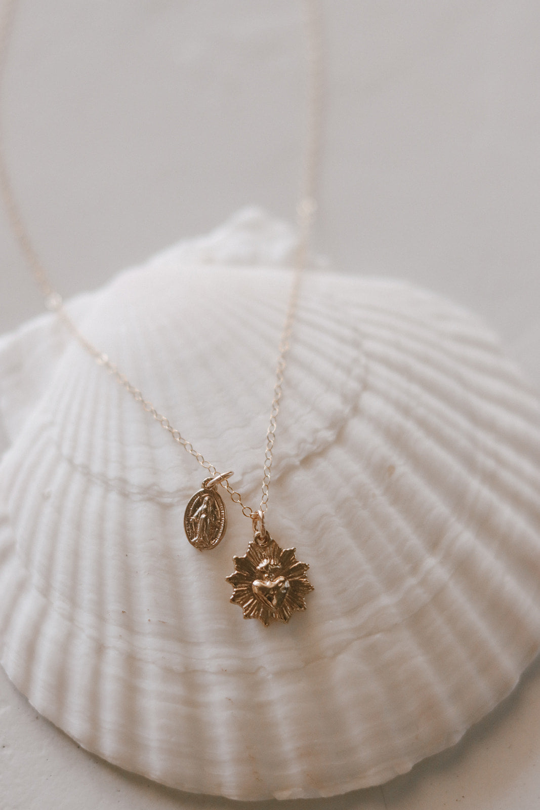 The Little Sacred Heart® and Miraculous Medal Necklace