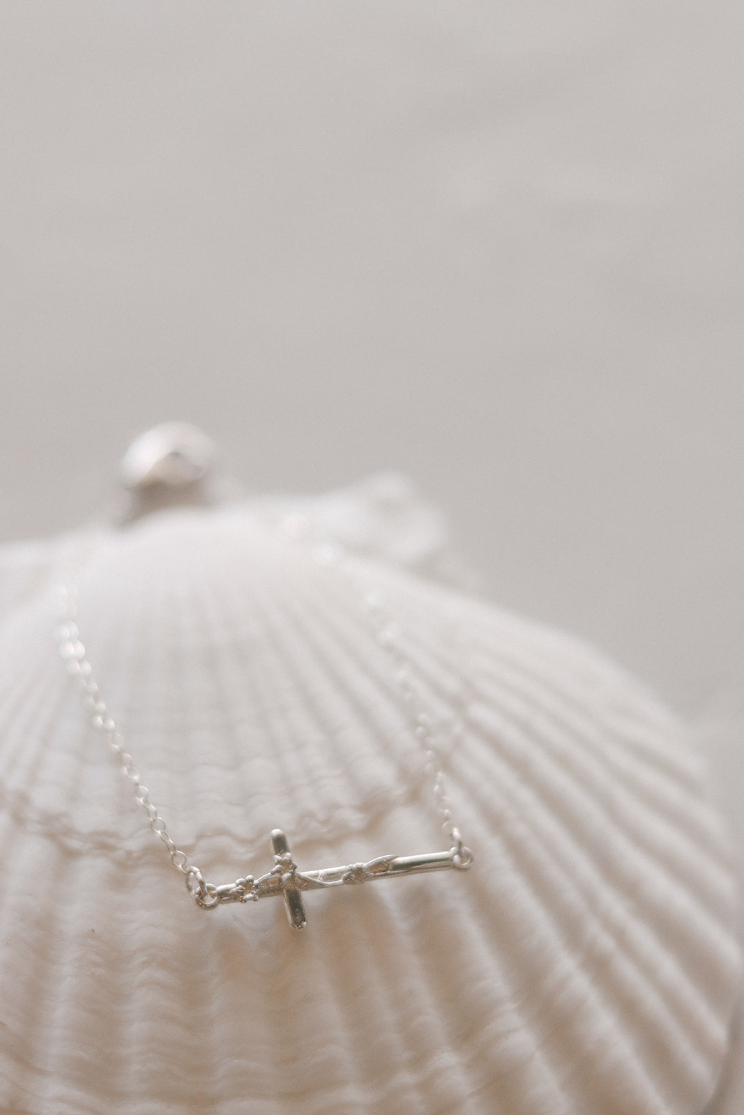 St. Joseph Lily Cross Bracelet in Silver