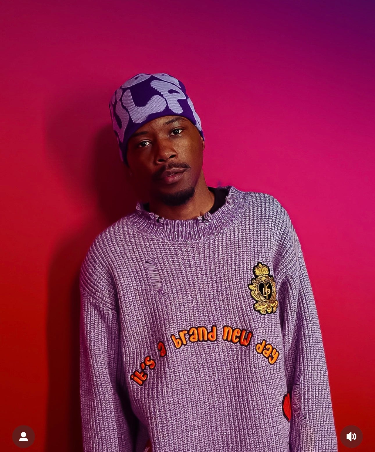 RODRI Heavy Gauge Ripped Knit Sweater with patches