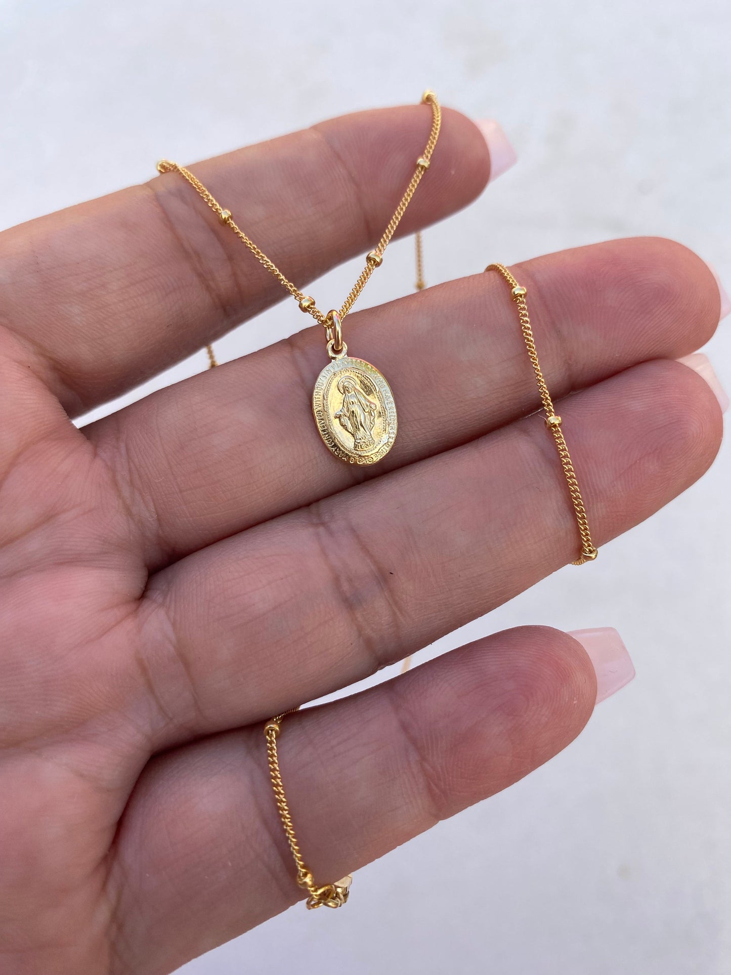 Dainty Miraculous Medal Necklace