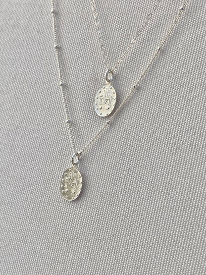 Dainty Miraculous Medal Necklace in Silver