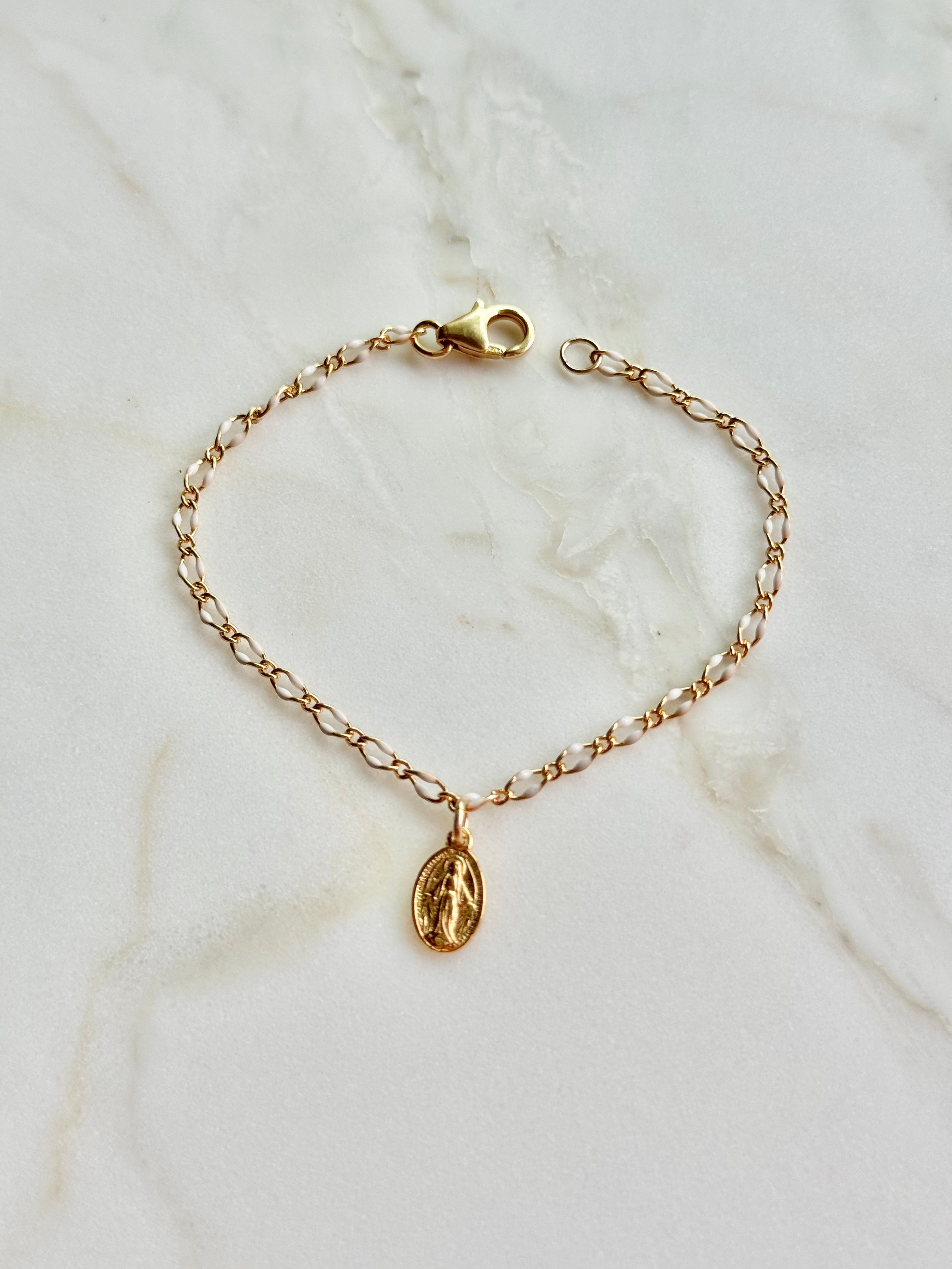 Our Lady of Snow Miraculous Medal Bracelet