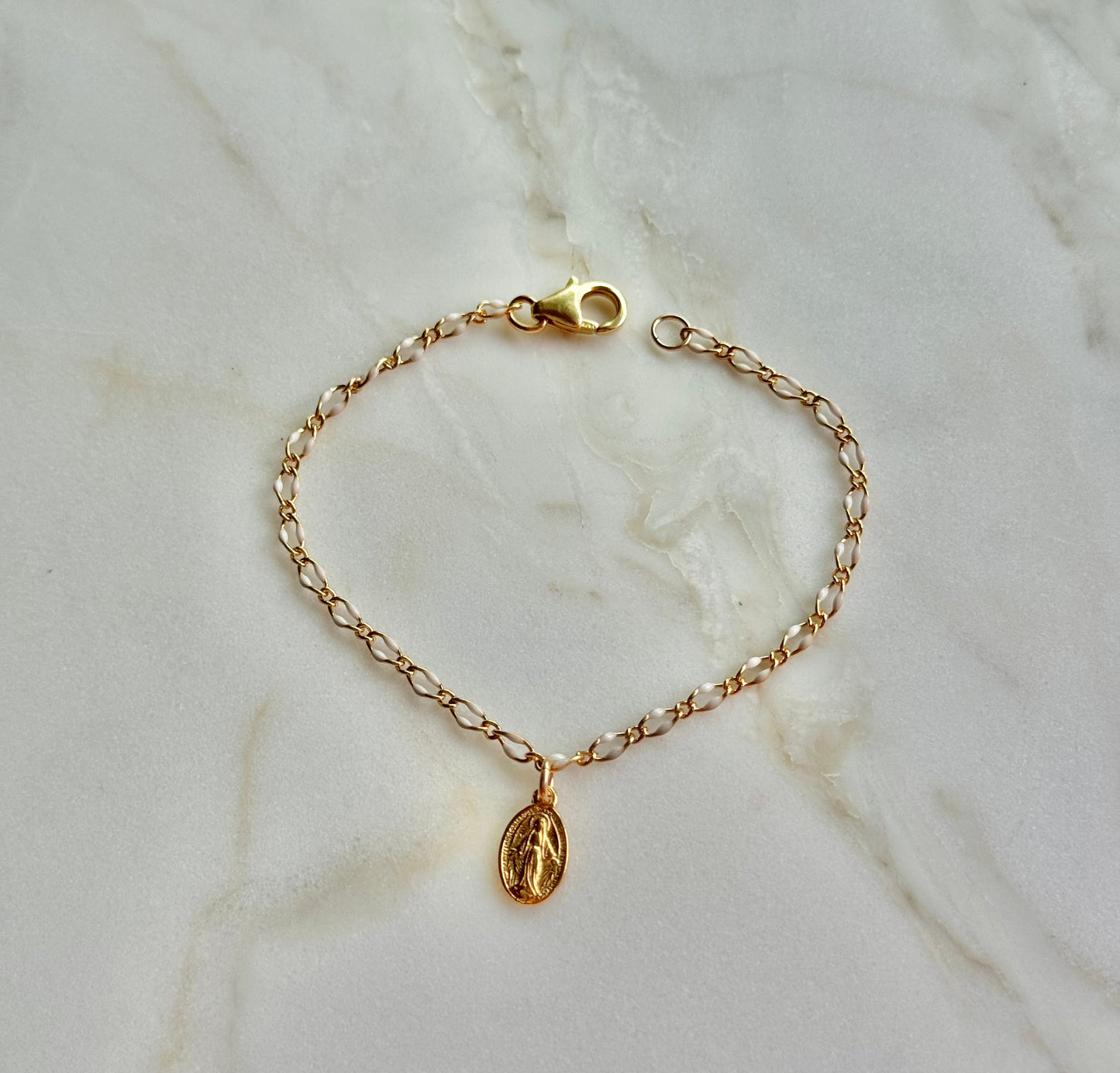Our Lady of Snow Miraculous Medal Bracelet