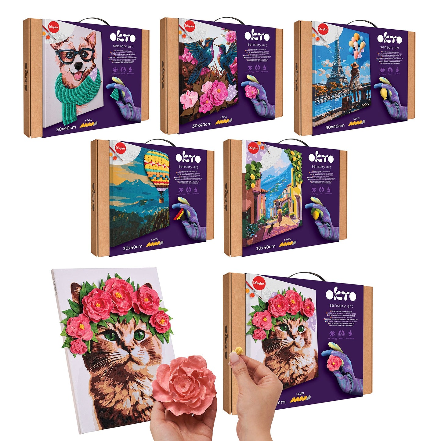 OKTO Air-Dry Clay 3D Painting Kit – Kit Lemon Weekend (11.8 x 15.7 in)