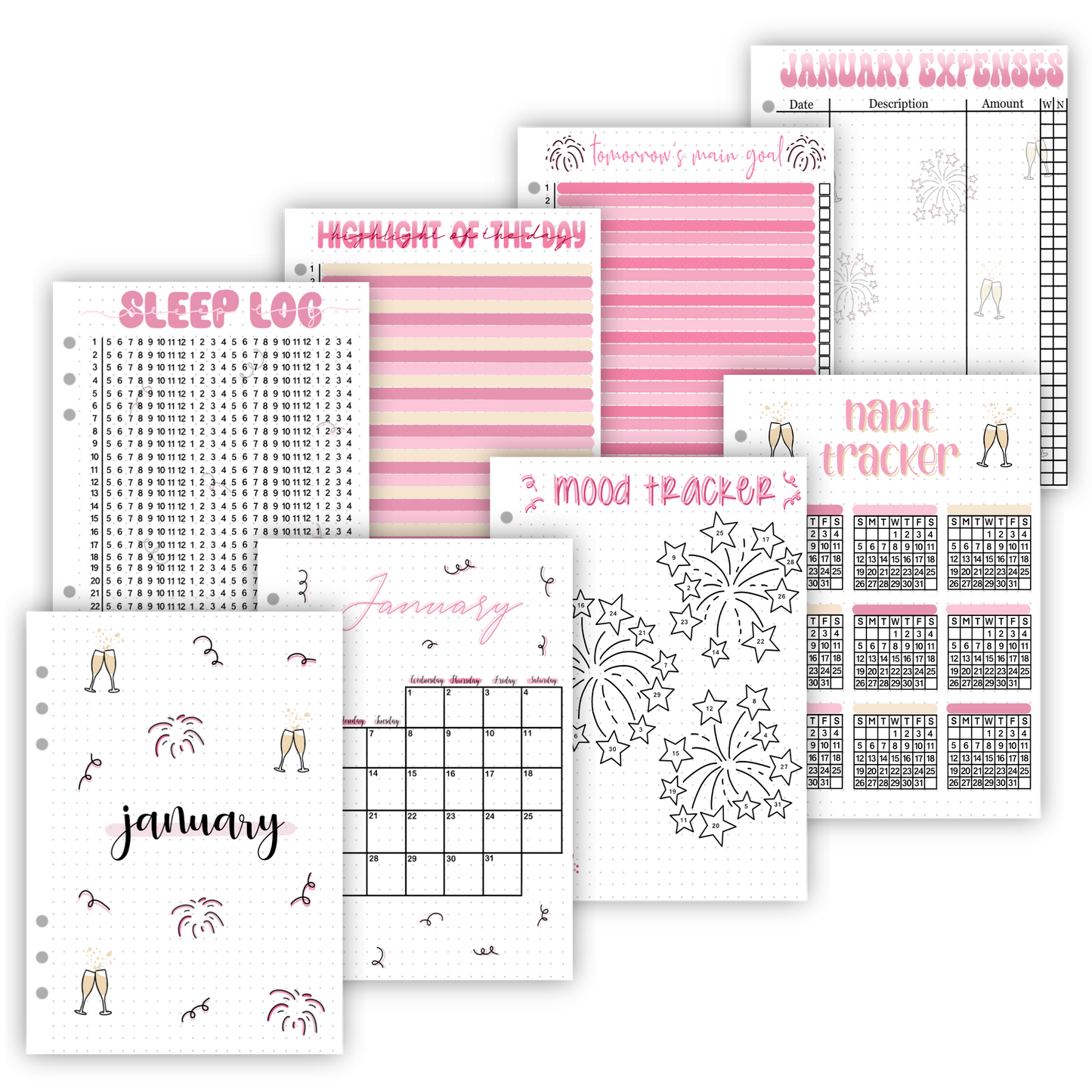 2025 Monthly Holiday Page Sets