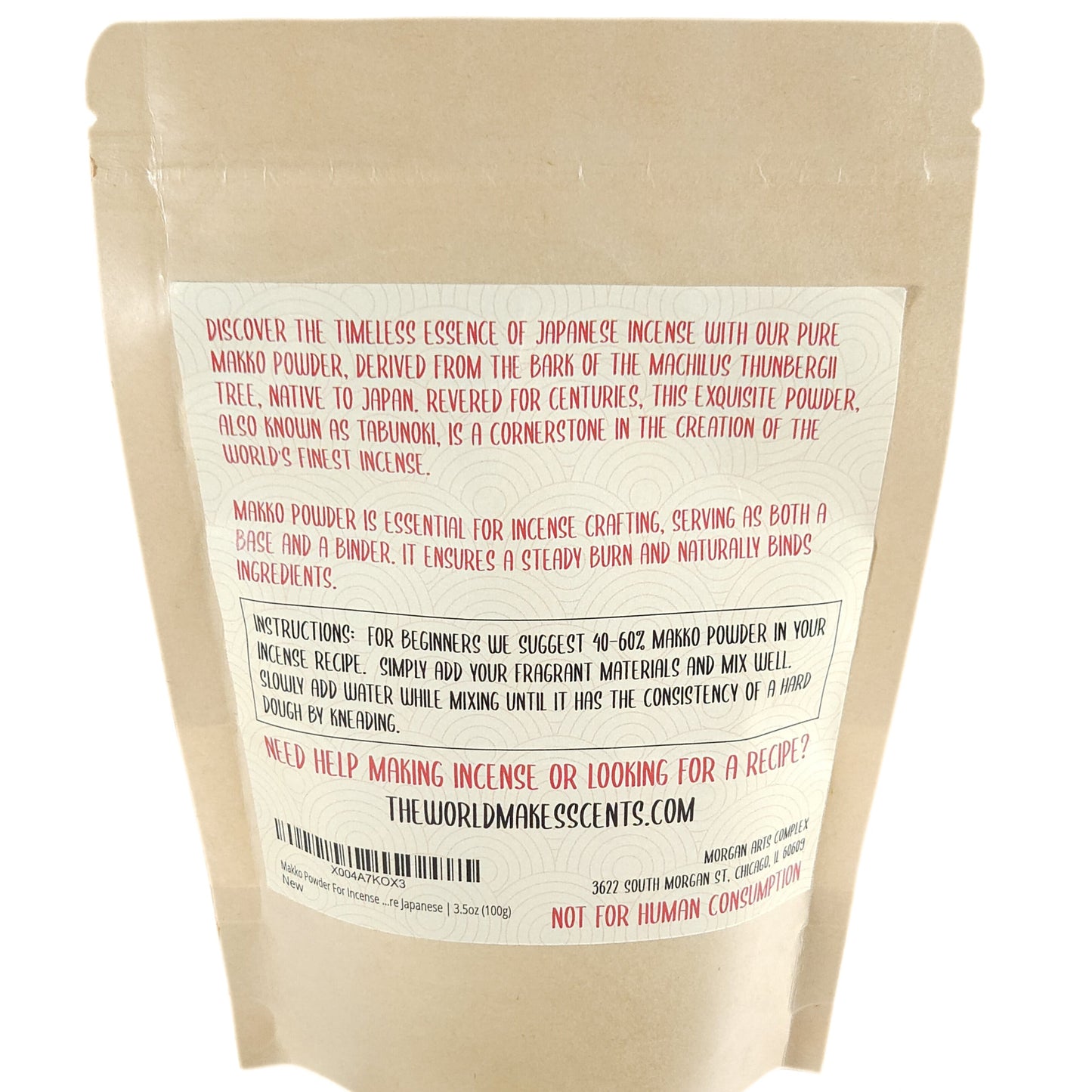 Pure Makko Powder for Incense Making (100g/3.5oz) | Imported Directly from Japan |