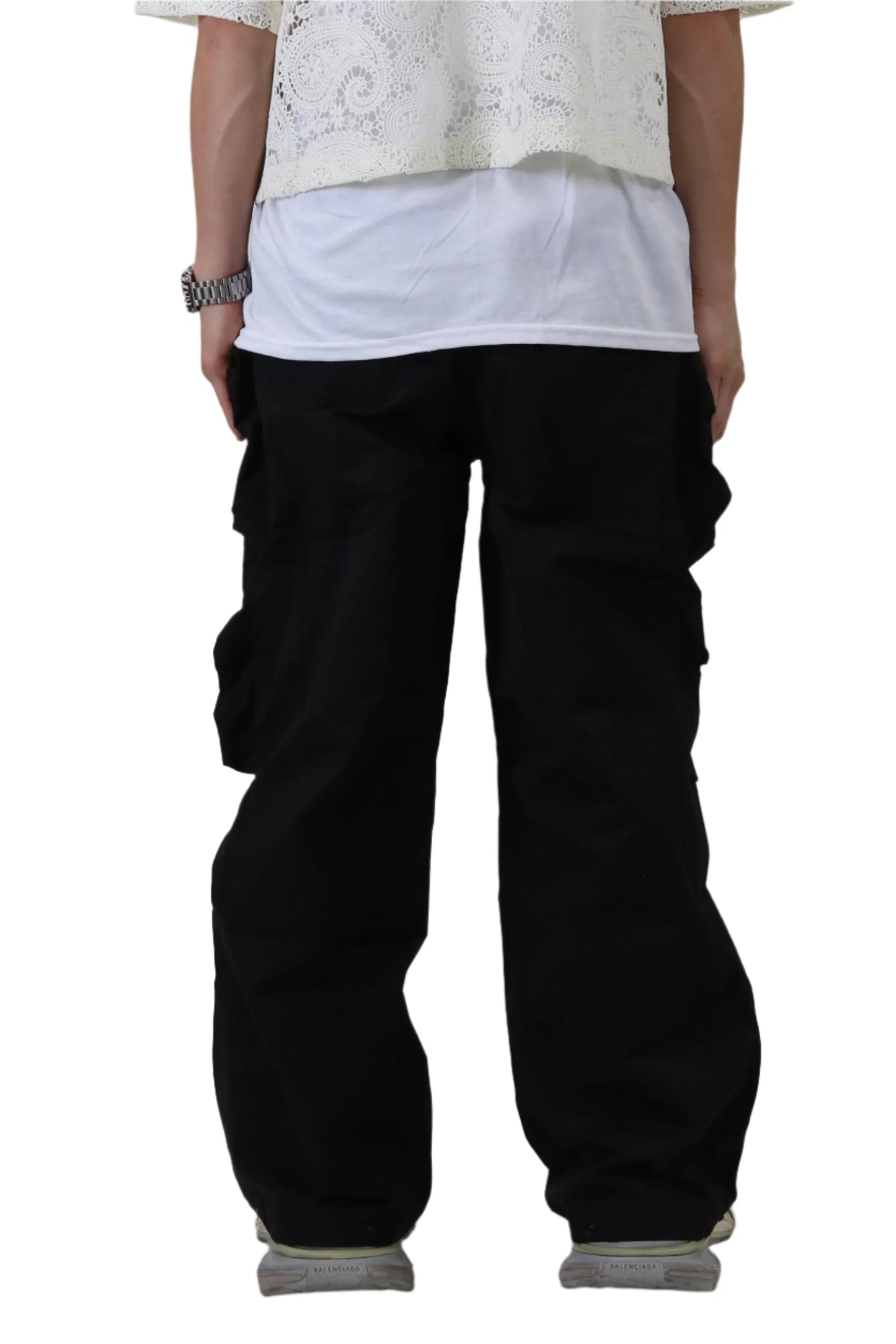 VUSE FINE TWILL NYLON BAGGY FIT CARGO PANTS