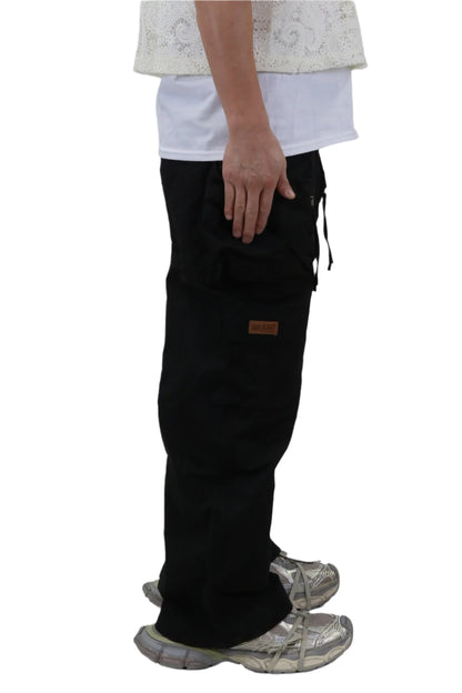VUSE FINE TWILL NYLON BAGGY FIT CARGO PANTS