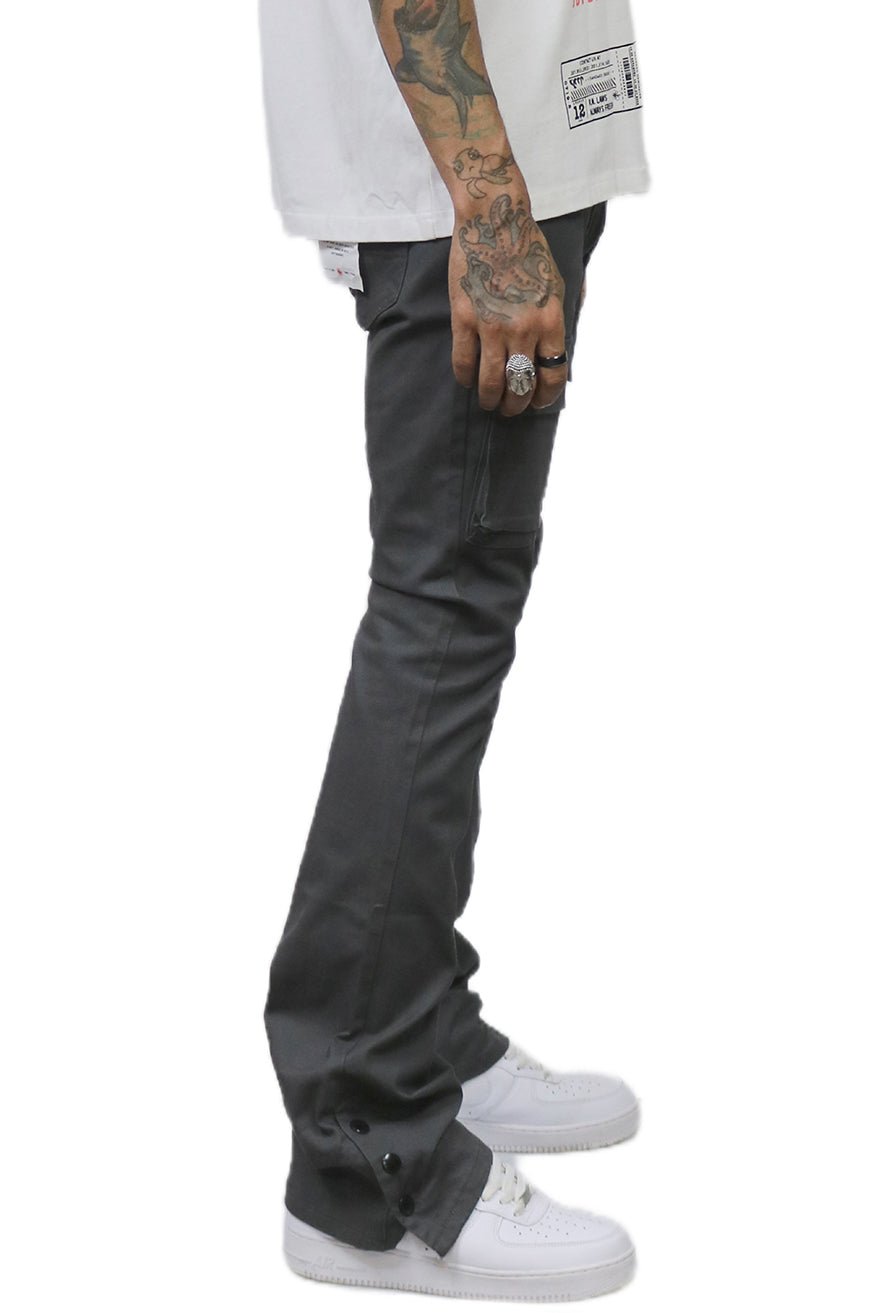 Gri Men's premium flare stacked twill cargo pant with multi functional pockets