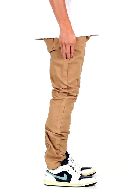 EVERETT Men's Premium Wax Coated Skinny Denim Pants