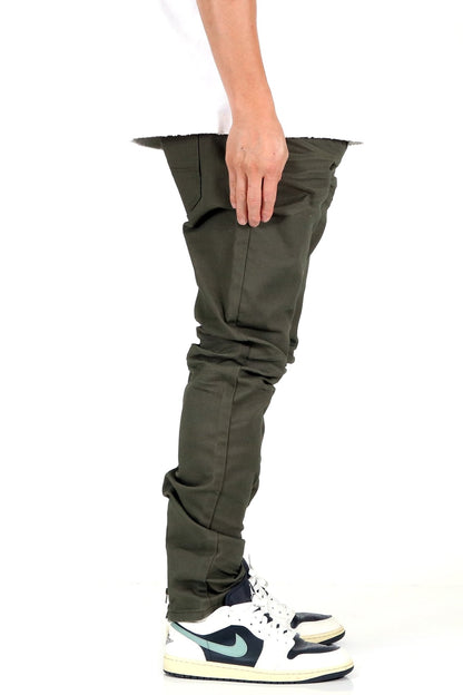 ROSEMONT Men's Premium Wax Coated Skinny Denim Pants