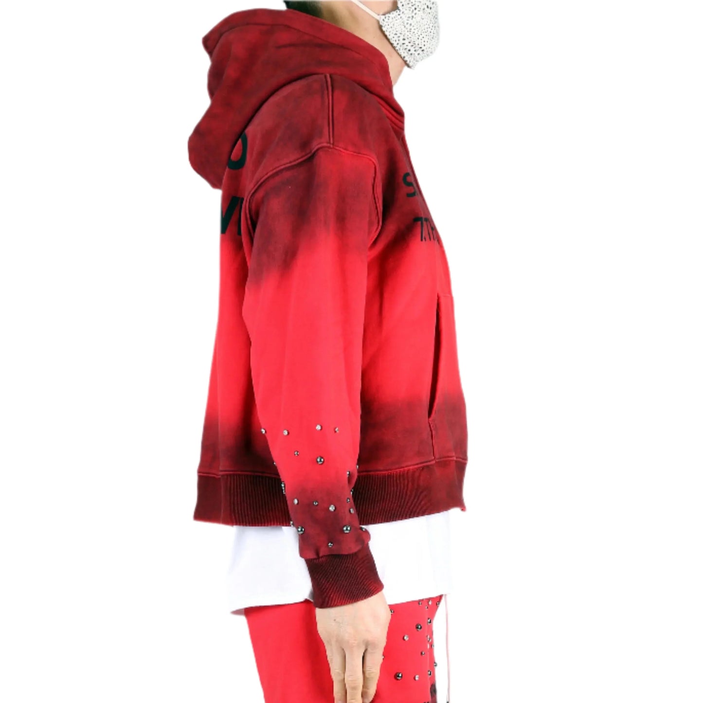 GARCIA French Terry Long Sleeve Crop Top Full Zip Hoodie