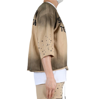 ERIN S/N Jersey 3/4 Sleeve Crop top Tee