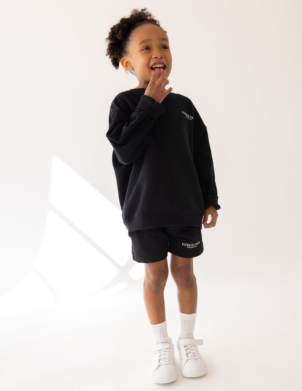 Kingdom Club Black Kids Crewneck