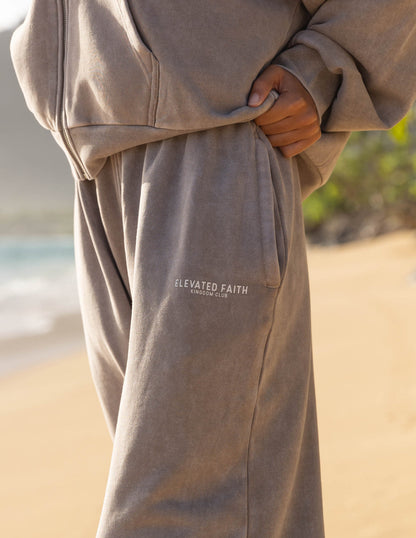 Kingdom Club Brown Wide Leg Sweatpant