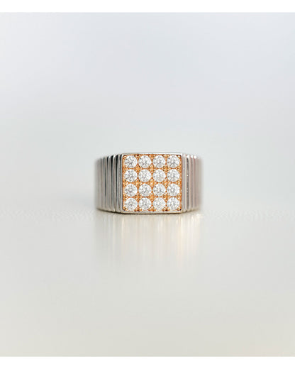 The Pave Square Signet Ring