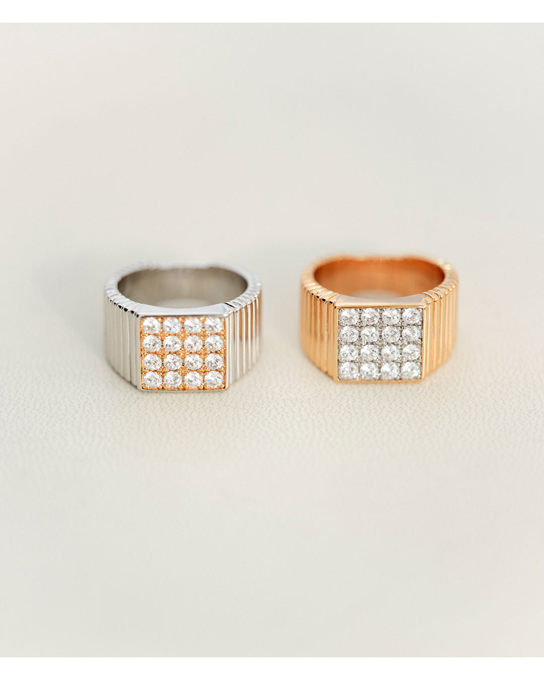 The Pave Square Signet Ring