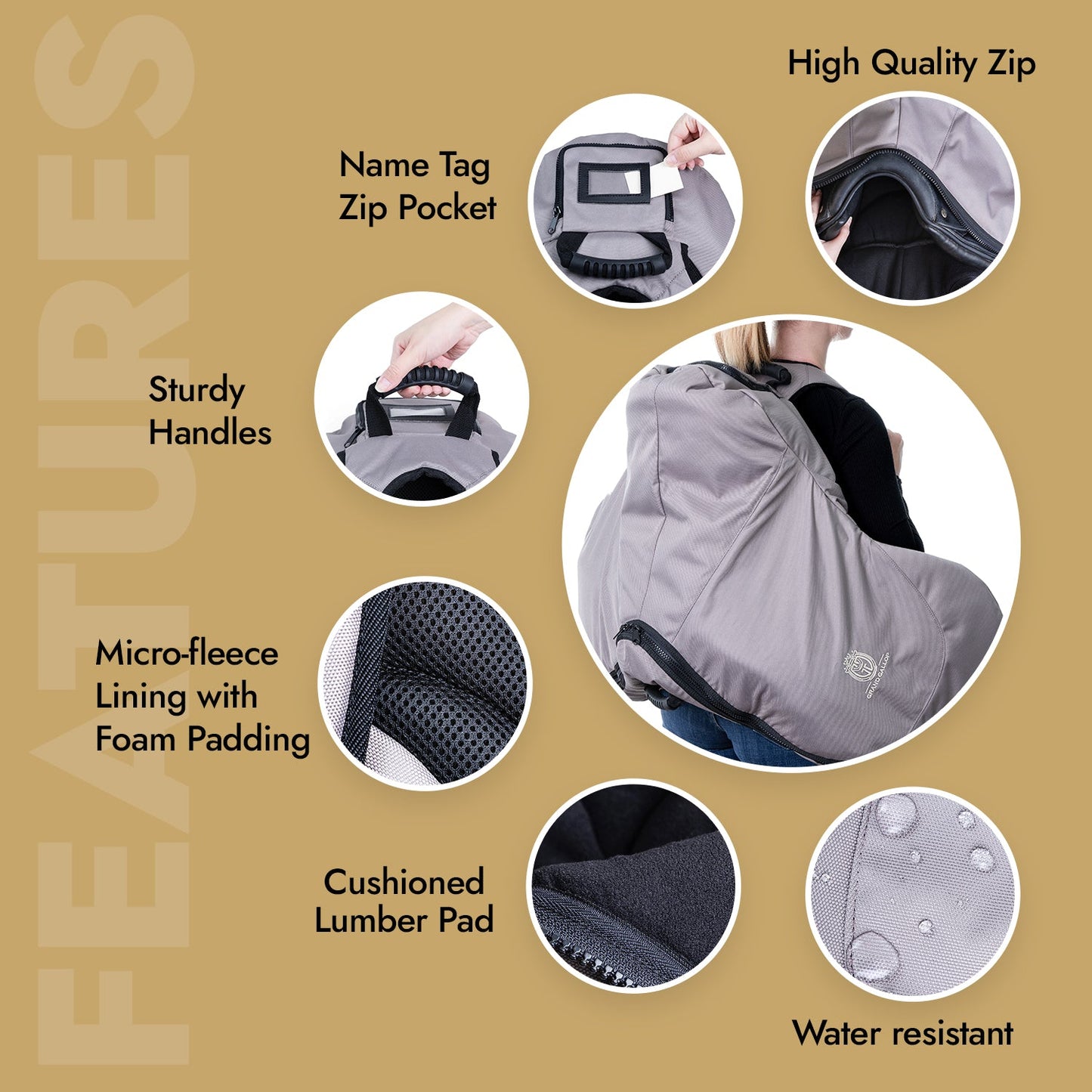 Saddle Carrier, Backpack Convenience, Hip-Belt, High Protection, 2 Sizes