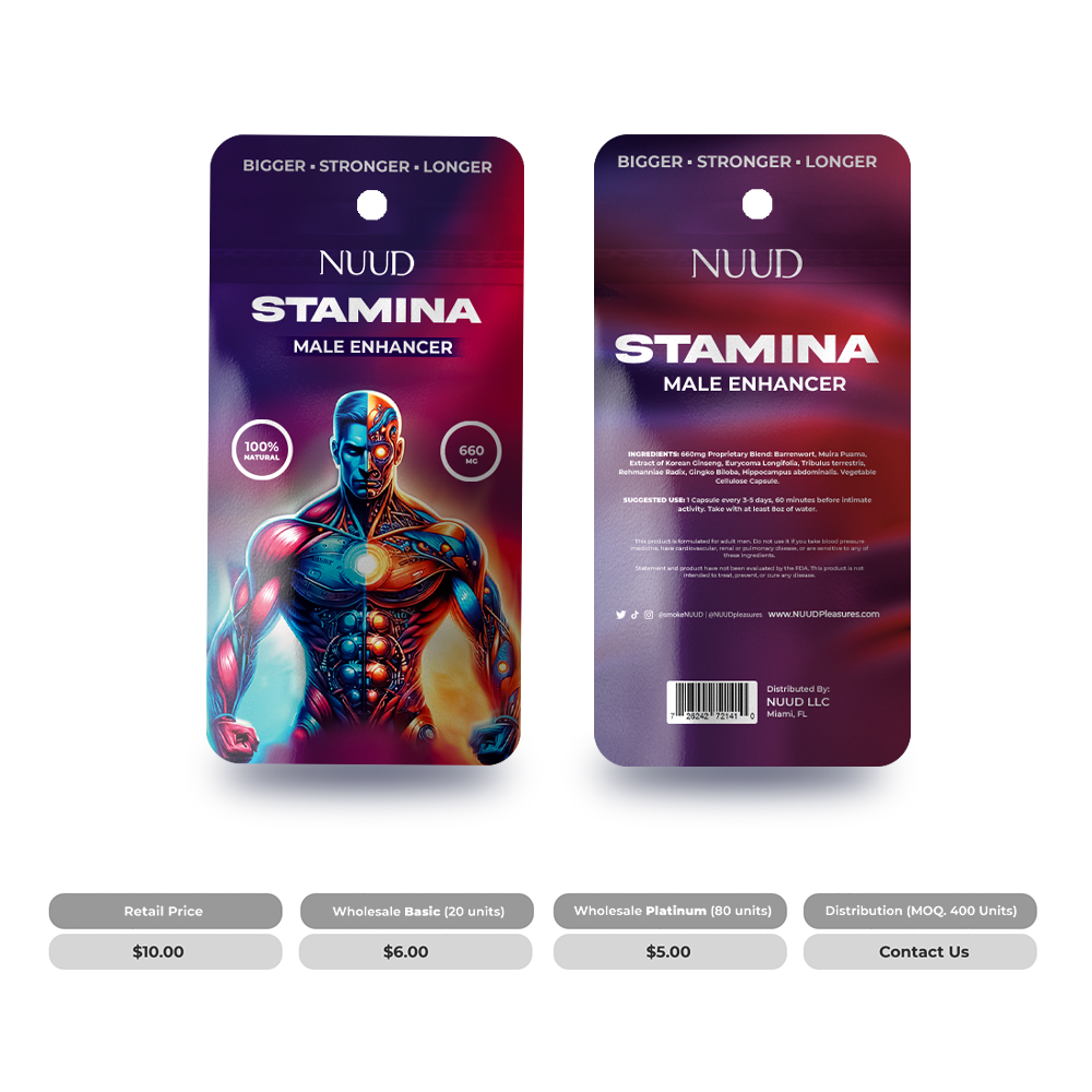 NUUD Libido Enhancers - 20 Units Case (Unit Price: $6.00)