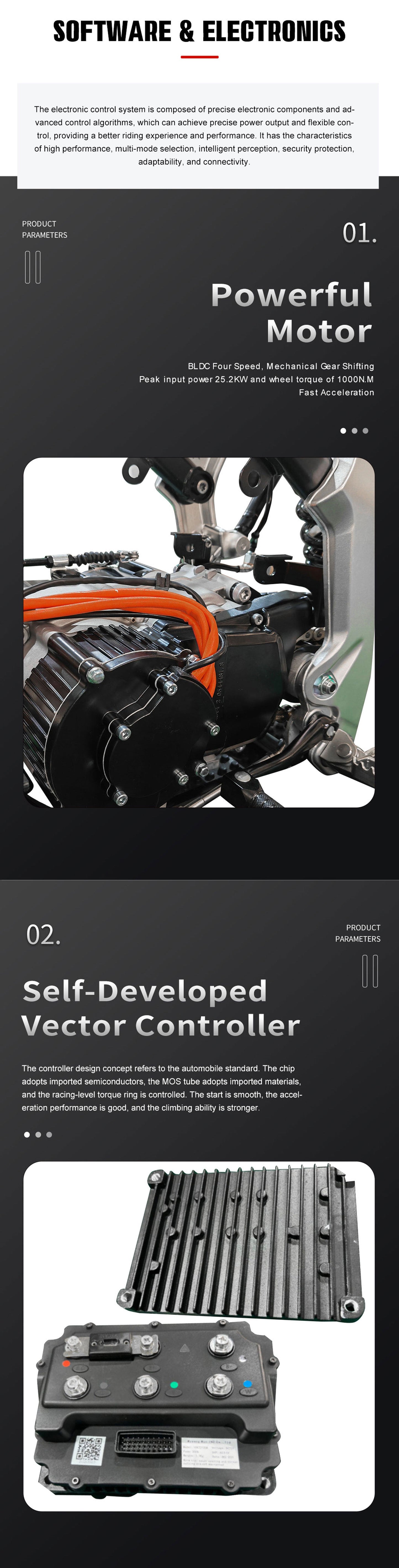 72V High Pro 12kW Electric Dirt Bike