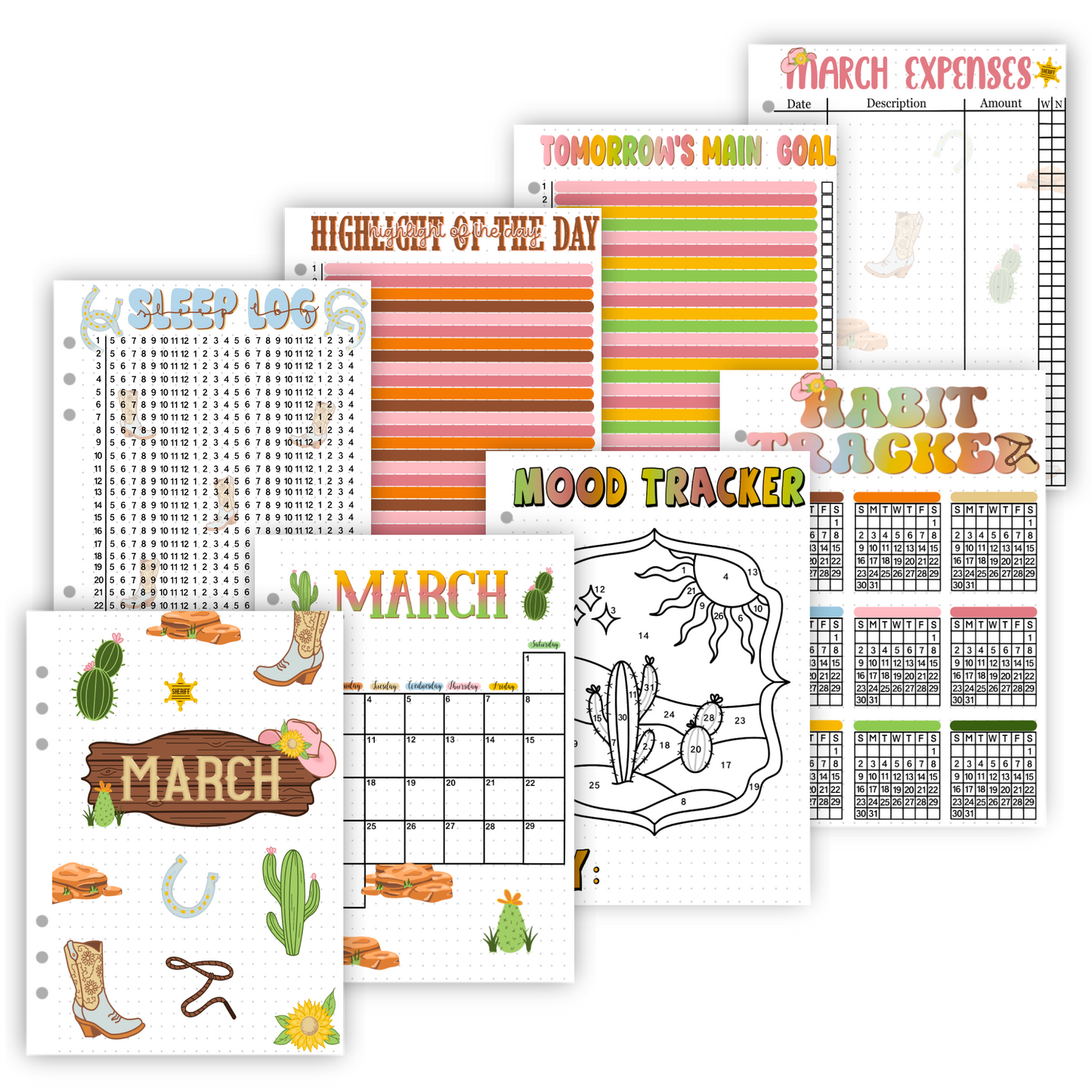 2025 Monthly Page Sets