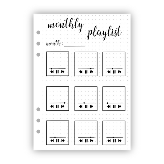 Monthly Playlist