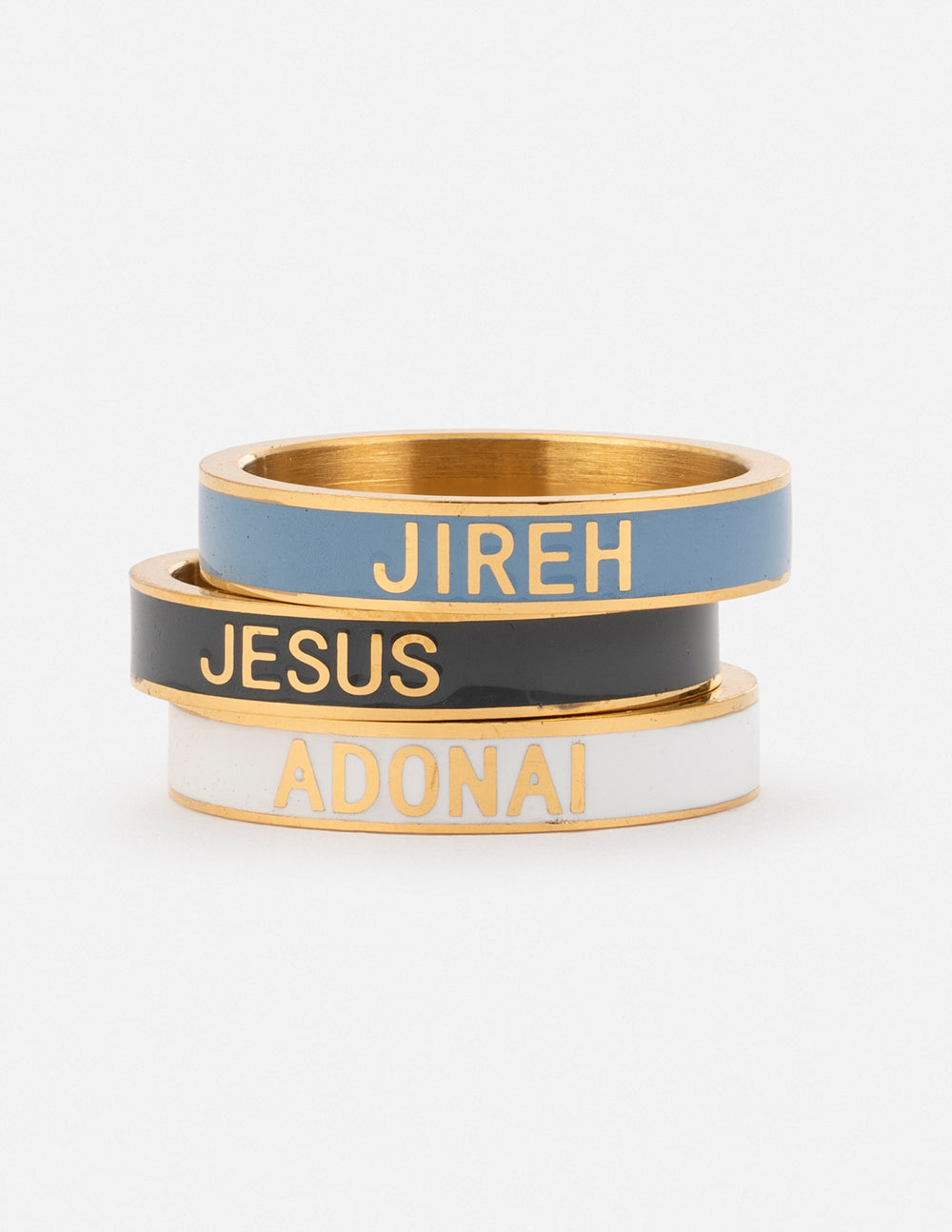 Names of God Enamel Ring Set
