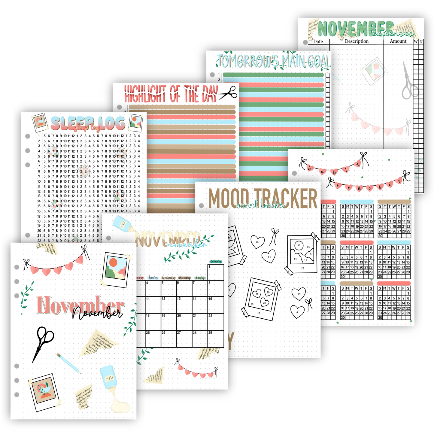 2025 Monthly Page Sets