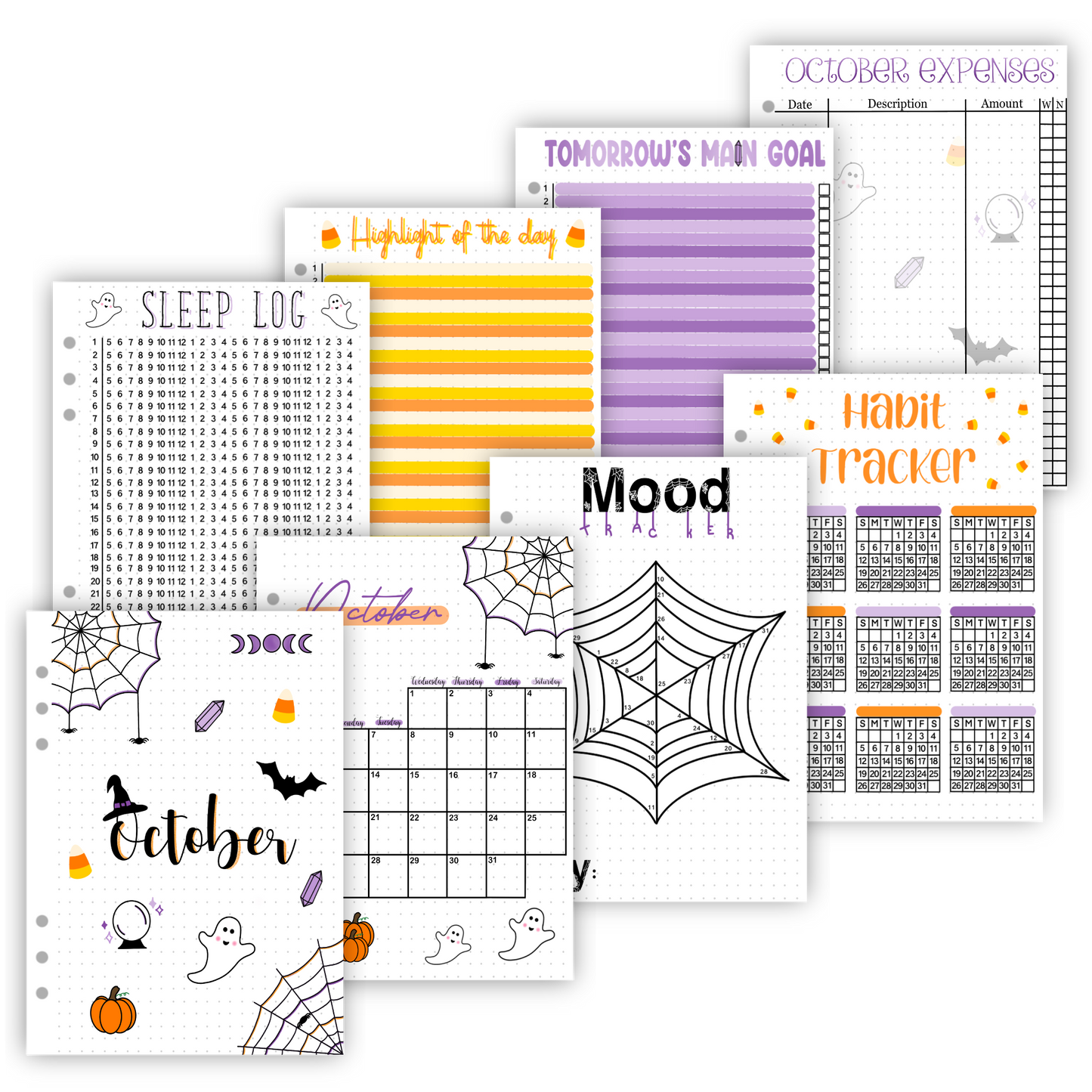 2025 Monthly Holiday Page Sets