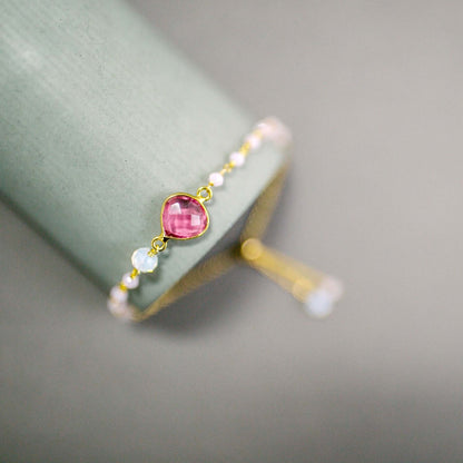 Pink Tourmaline Ballet Bracelet