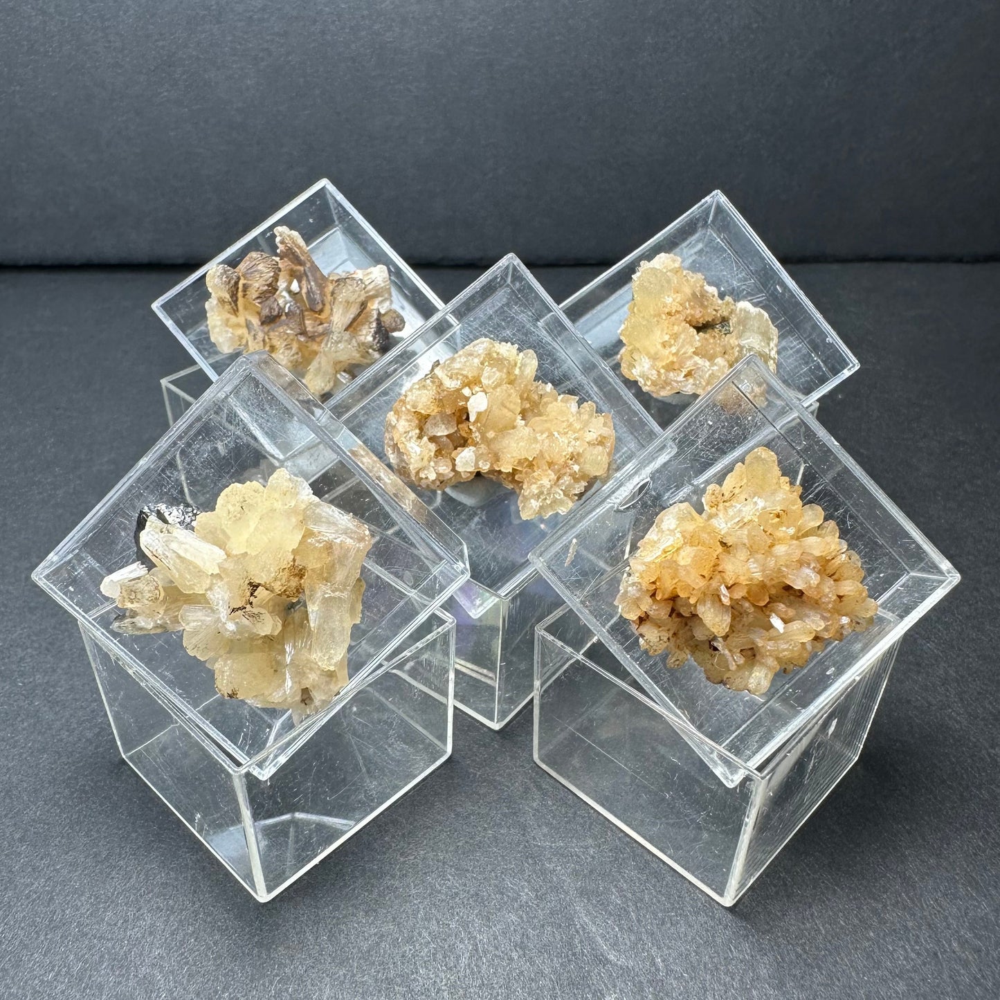Thumbnail Specimens in Acrylic Box from Morocco