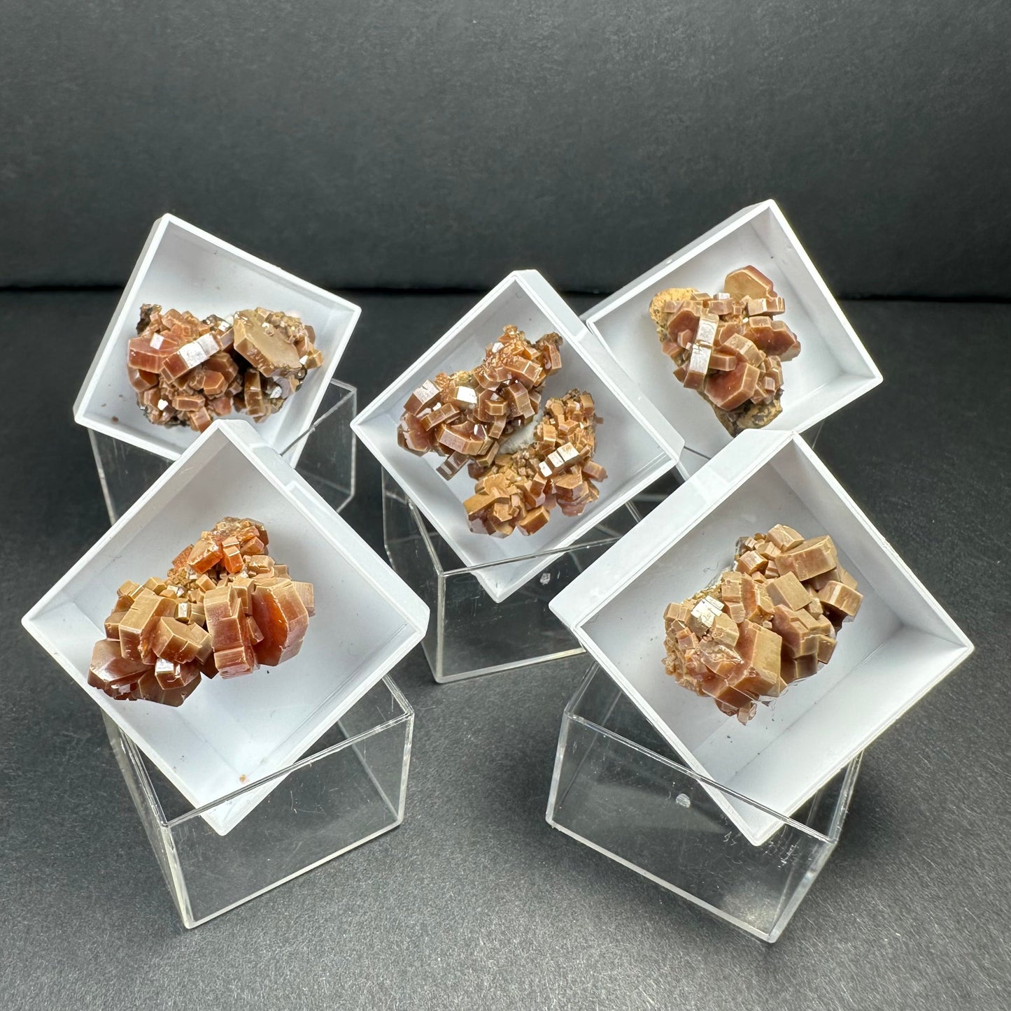 Thumbnail Specimens in Acrylic Box from Morocco