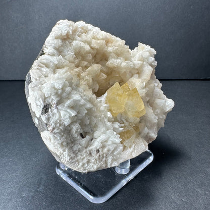 Yellow Powellite with Heulandite from Maharashtra, Pune, India
