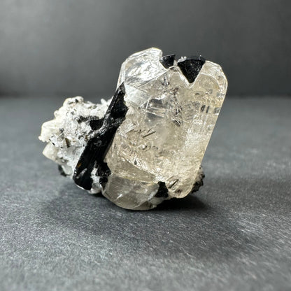 White Topaz with Black Tourmaline Mt. Antero, San Isabel National Forest, Colorado