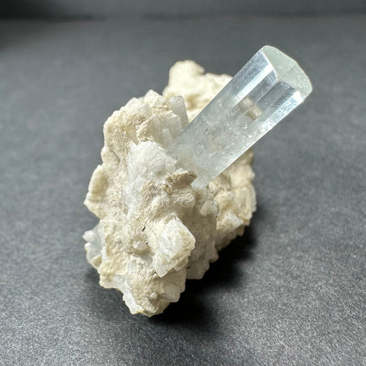 Topaz with Schorl Tourmaline on Albite Mt. Antero, San Isabel National Forest, Colorado