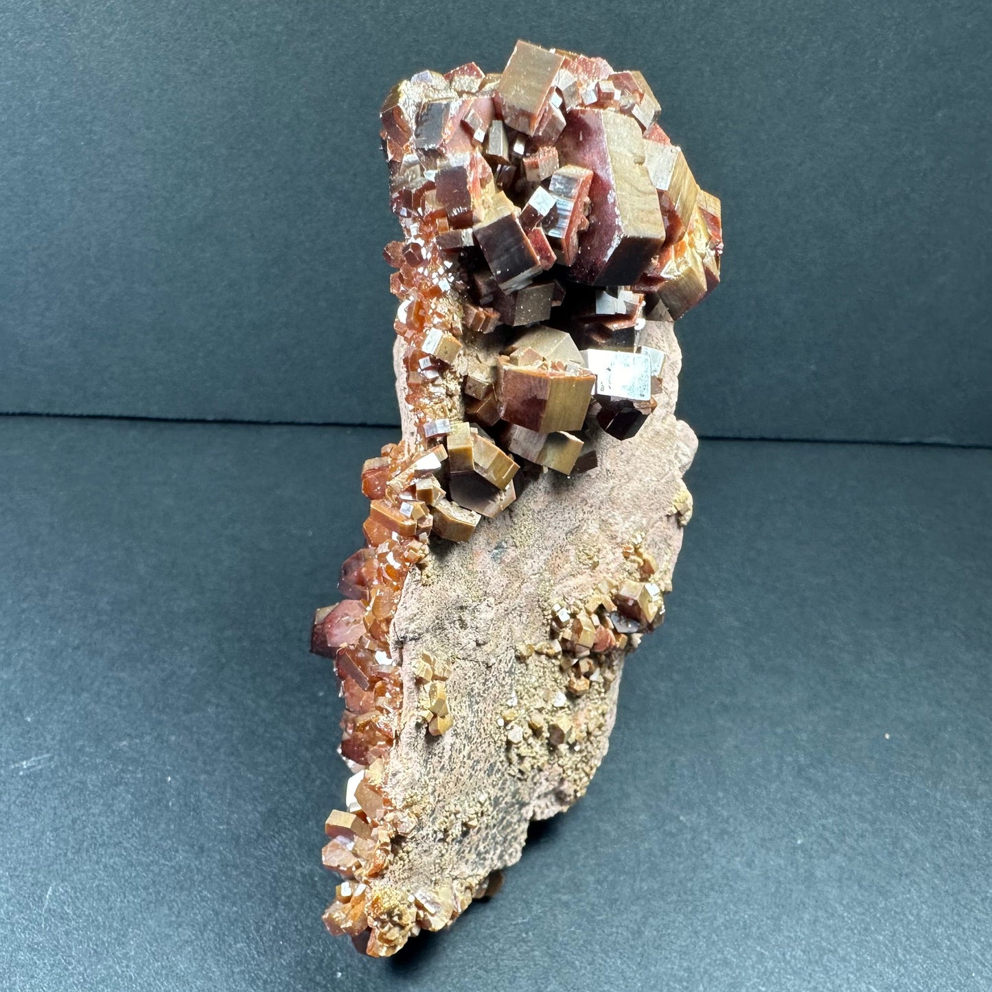 Vanadinite Cluster on Matrix from Mibladen, Morocco