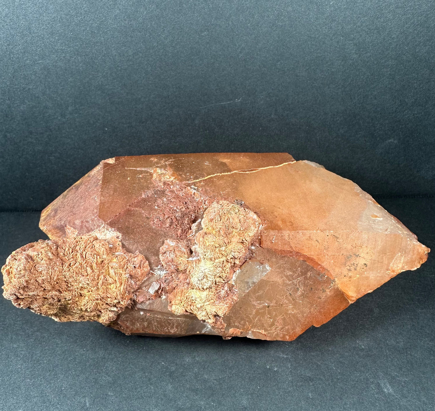 Tangerine Quartz Cluster Atlas mountains, Morocco