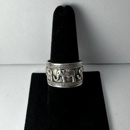 Sterling Silver Elephant Ring