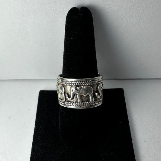 Sterling Silver Elephant Ring