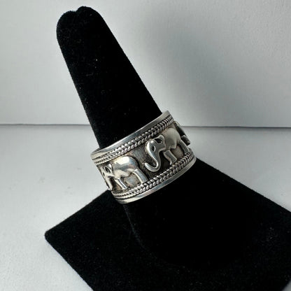 Sterling Silver Elephant Ring